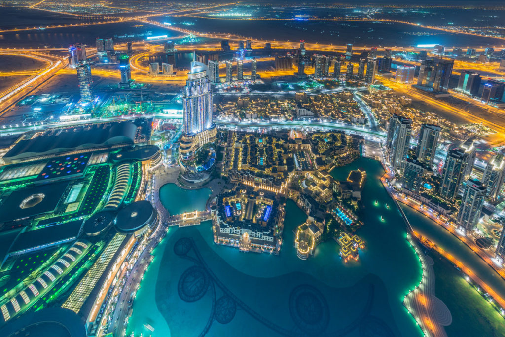 Dubai Night Skyline Photo